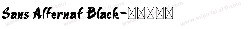 Sans Alternat Black字体转换